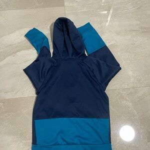 Blue and Navy Colorblock Hoodie